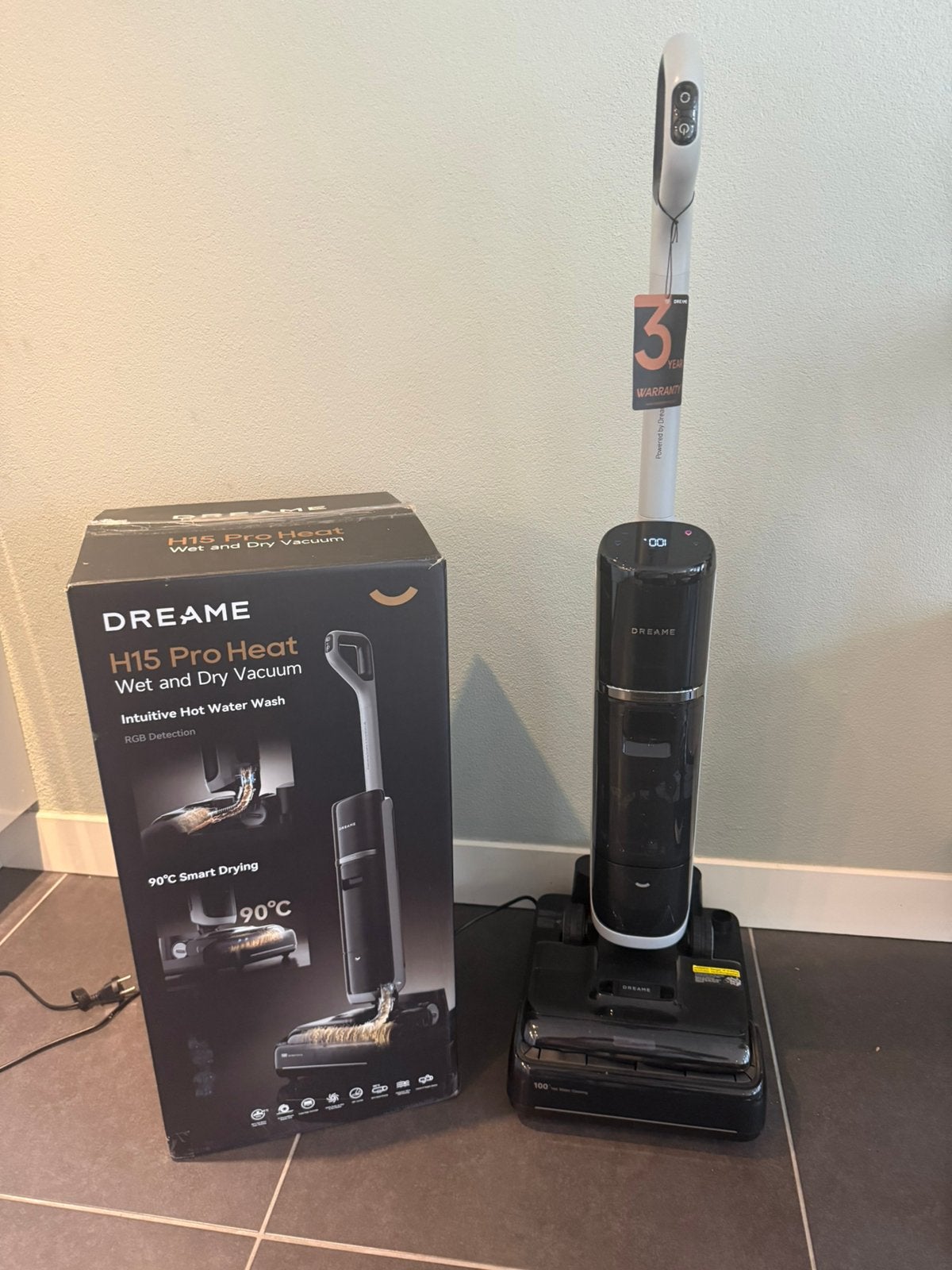 Dreame H15 Pro Heat - Nat en Droog stofzuiger, Ophalen, Zo goed als nieuw, 2000 watt of meer