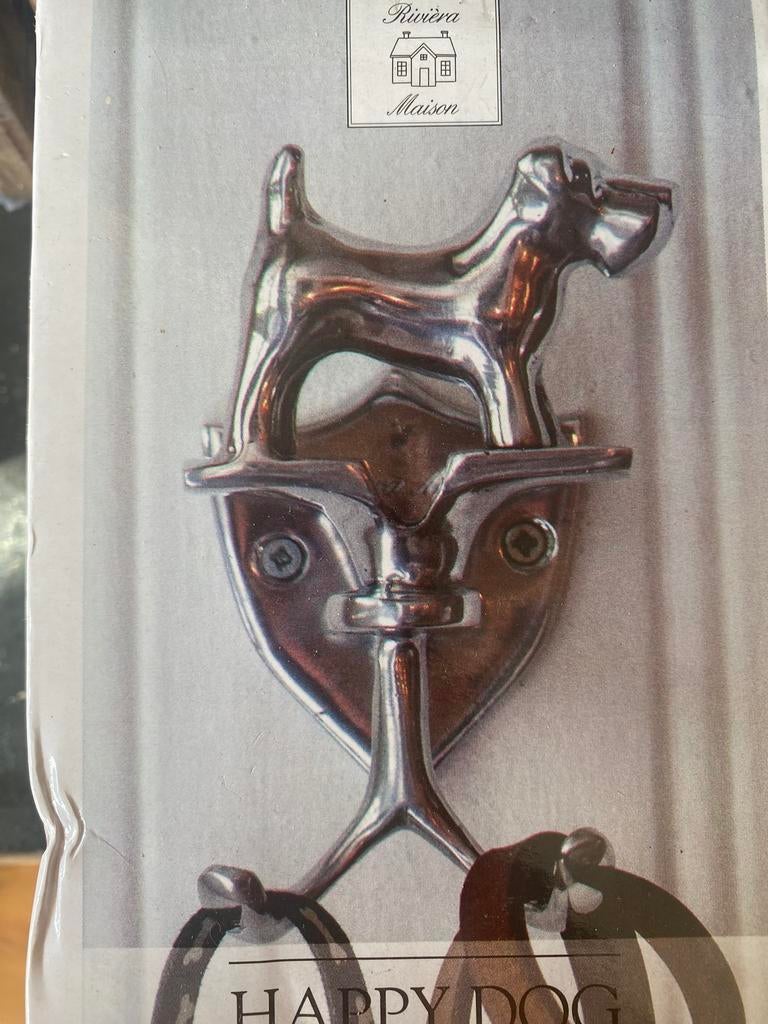 Riviera maison zilver honden uitlaatriem kapstok NIEUW, Nieuw, Minder dan 100 cm, Metaal, Ophalen