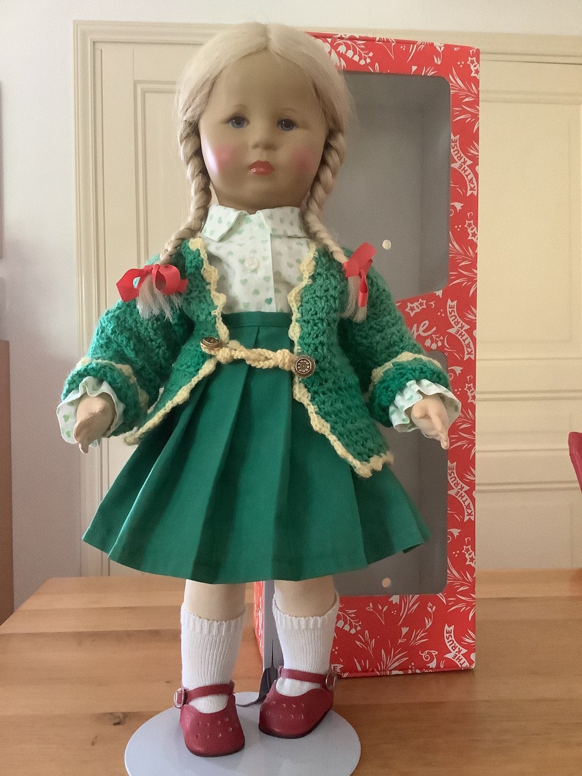 Kathe Kruse Maike 47 cm nov.87.ree rendierhaar gevuld., Ophalen of Verzenden, Zo goed als nieuw