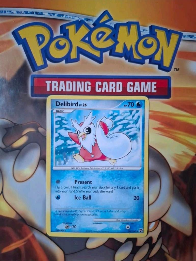 Delibird 36/106 DP Great Encounters pokemon kaart, Ophalen of Verzenden, Gebruikt, Losse kaart