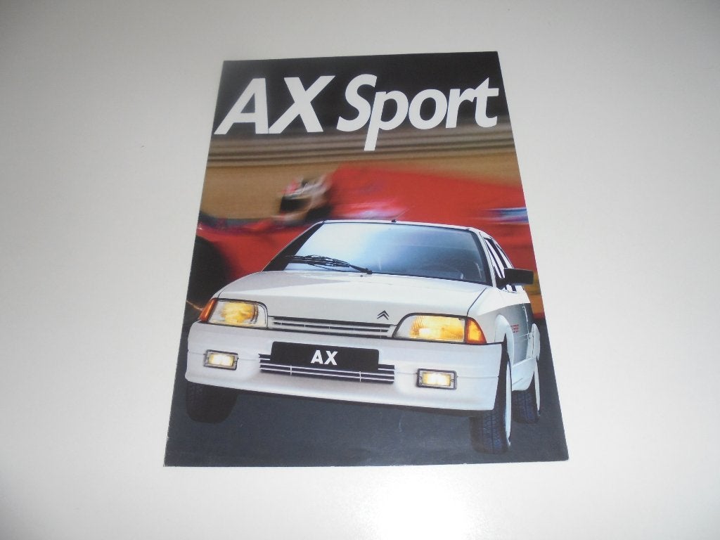 brochure Citroen AX Sport  1987, Ophalen of Verzenden, Nieuw, Citroën