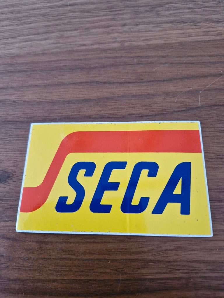 7723 Vintage SECA Reclame Sticker, Ophalen of Verzenden, Gebruikt
