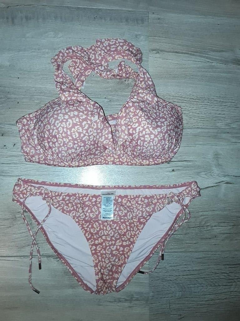Beachlife Bikini Met Panterprint Maat 40 / 42, Beachlife, Ophalen of Verzenden, Zo goed als nieuw, Roze