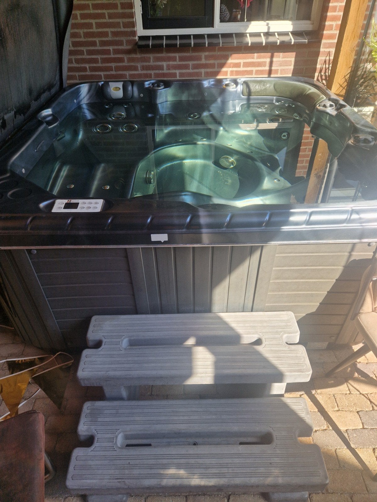 Passion Spa Jacuzzi - 6 personen met verlichting en jets, Ophalen, Gebruikt, 200 tot 300 cm, Vierkant