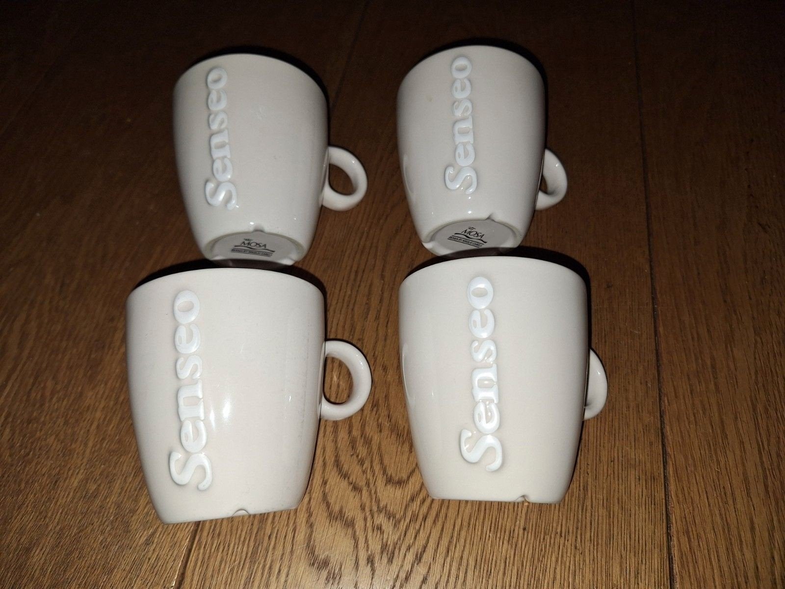 4 Senseo mokken Douwe Egberts., Overige merken, Zo goed als nieuw, Aardewerk, Mok