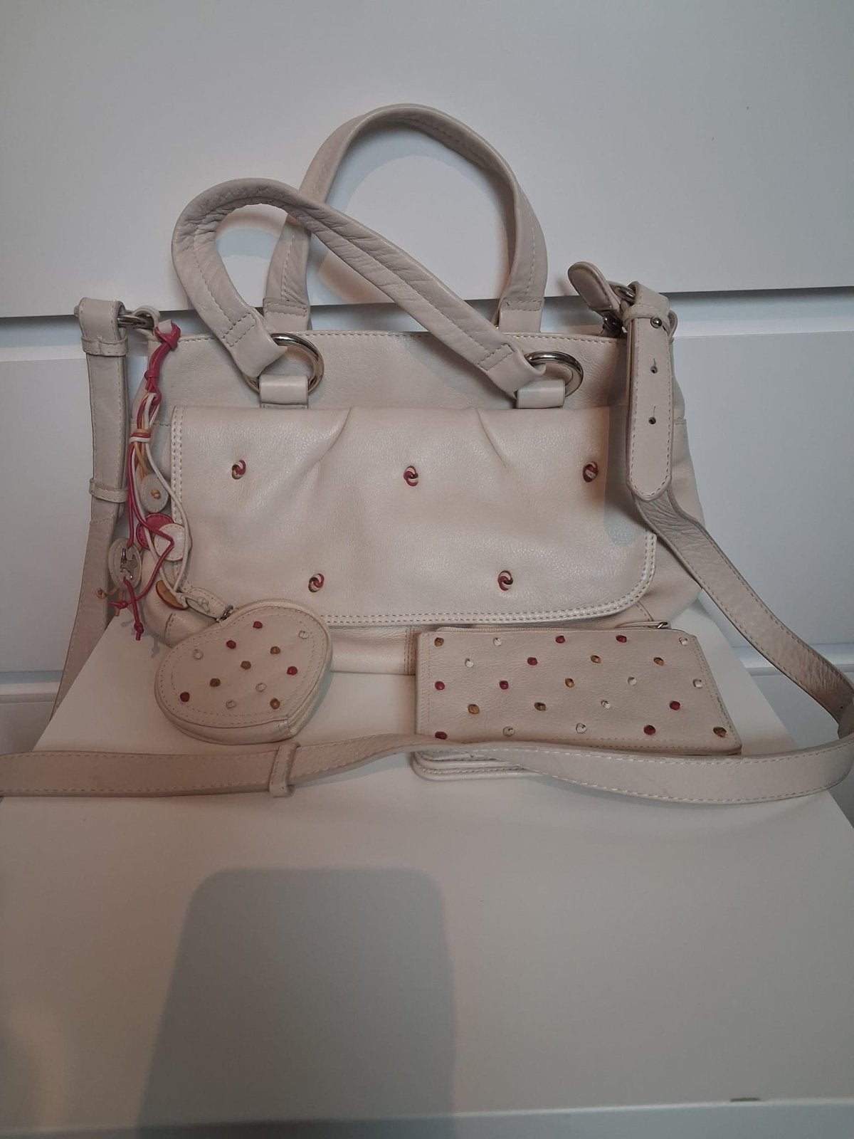 Radley Handtas met portemonnees, Ophalen of Verzenden, Gebruikt, Beige, Handtas