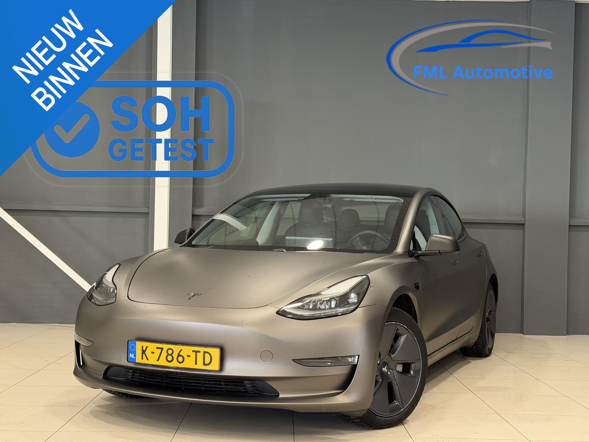 Tesla Model 3 Long Range AWD 75 kWh | Trekhaak | Wrap | SOH, Auto's, Tesla, Automaat, Stof, Gebruikt, Origineel Nederlands