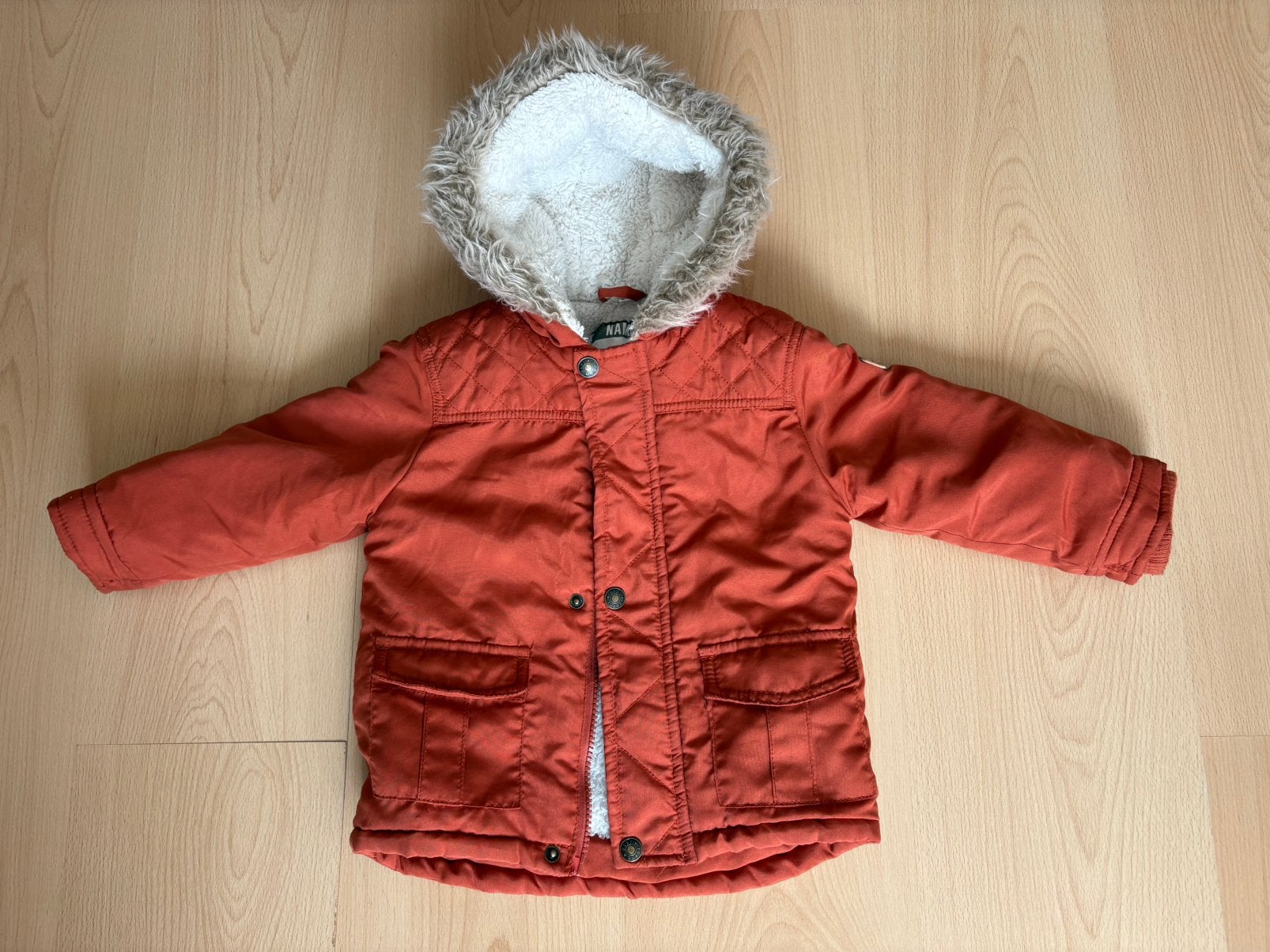 Oranje winterjas maat 86 van Zeeman gedragen, Ophalen of Verzenden, Gebruikt, Jongetje of Meisje, Jasje