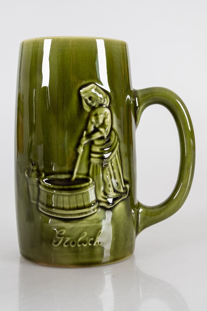 Grolsch grote groene bierpul, Verzamelen, Biermerken, Ophalen of Verzenden, Gebruikt, Pul(len), Grolsch