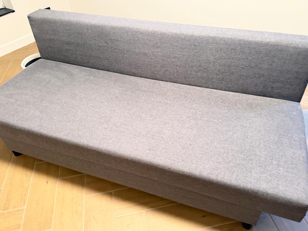 Comfortabele Slaapbank - Grijs, Huis en Inrichting, Ophalen, Tweepersoons, 140 cm, Zo goed als nieuw