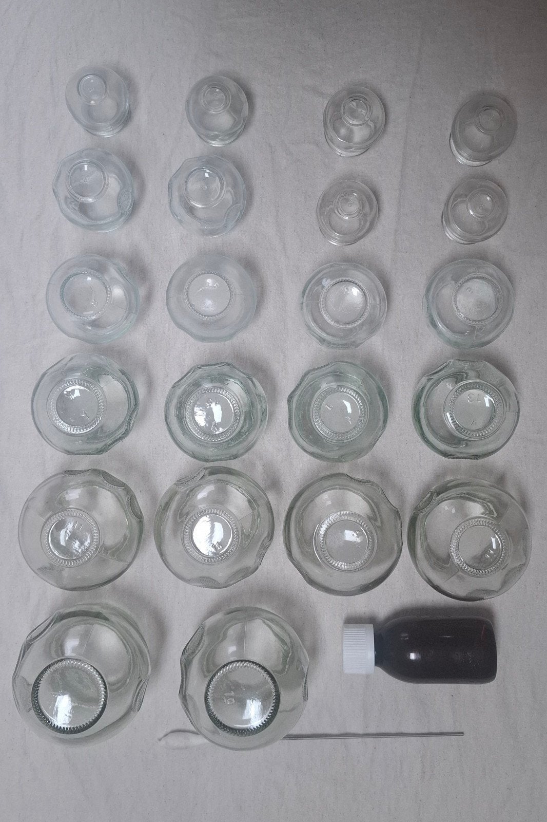 Mooie set van 22 stuks cupping glazen, Sport en Fitness, Massageproducten, Ophalen of Verzenden, Zo goed als nieuw, Overige typen