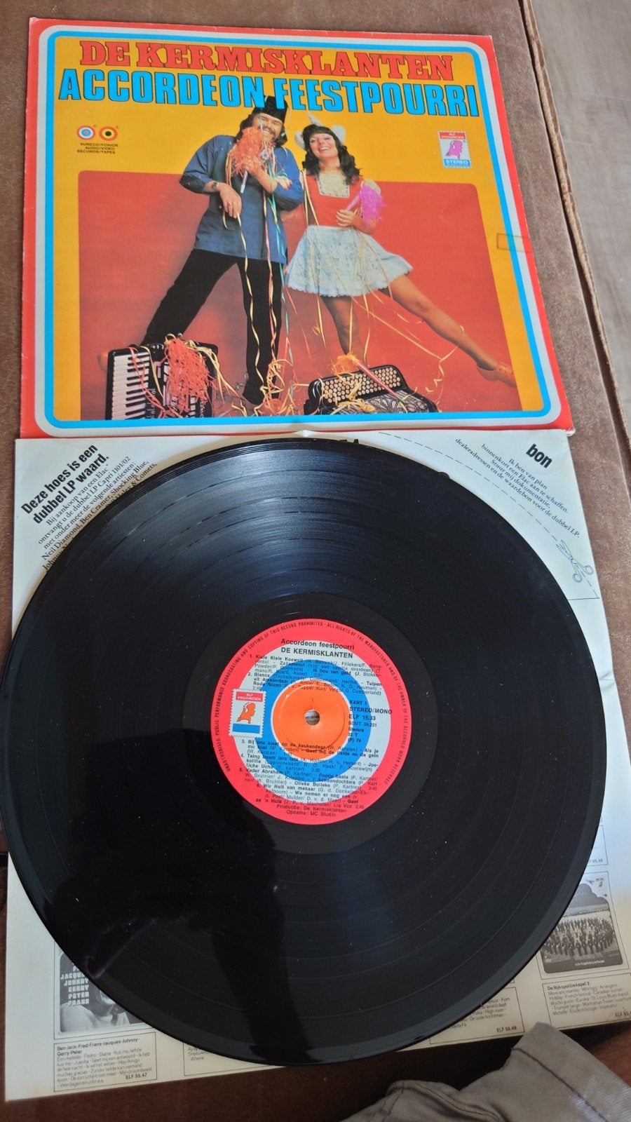 De Kermisklanten - Accordeon Feestpourri LP, LP, Gebruikt, Levenslied of Smartlap, 12 inch