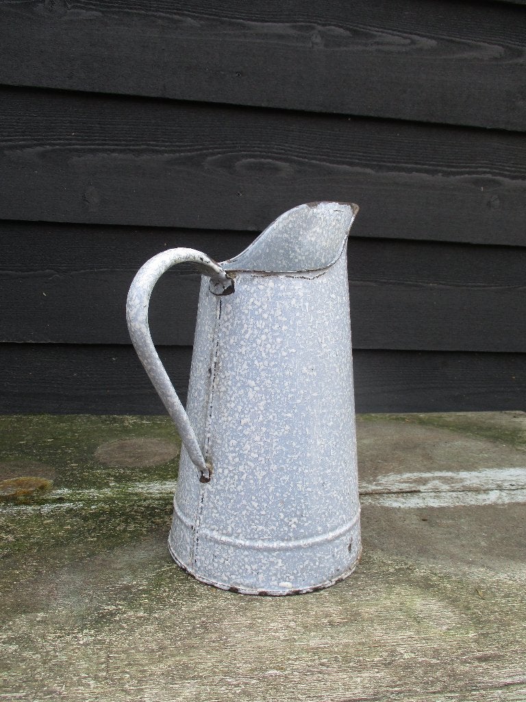 oude brocante emaille kan, Antiek en Kunst, Ophalen of Verzenden