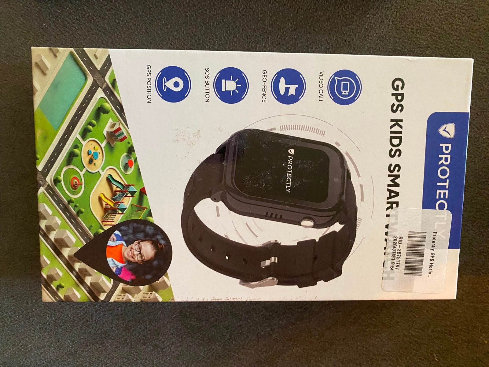 Protectly GPS Kids Smartwatch - Nieuw in doos, Jongen of Meisje, Zwart, Nieuw, ?