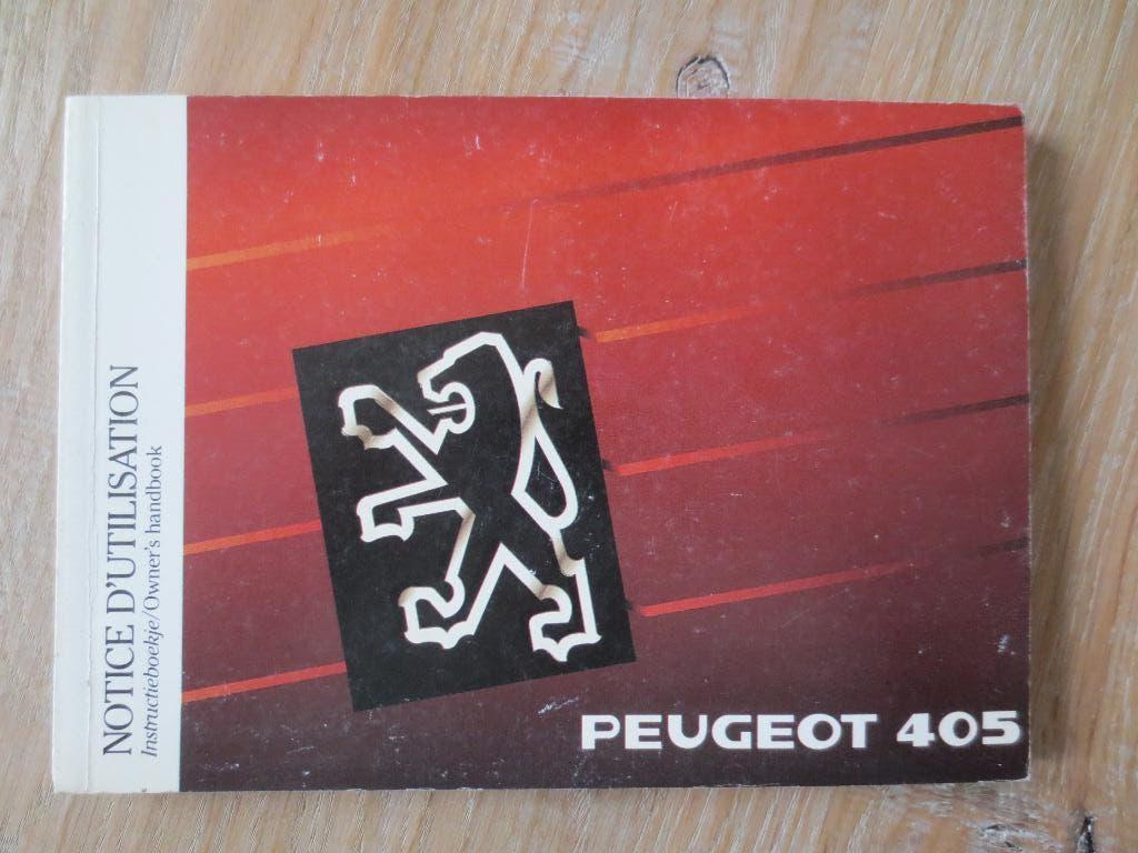 Instructieboekje/ Handleidingen Peugeot 405 - Telt 175 pag., Auto diversen, Handleidingen en Instructieboekjes, Ophalen of Verzenden