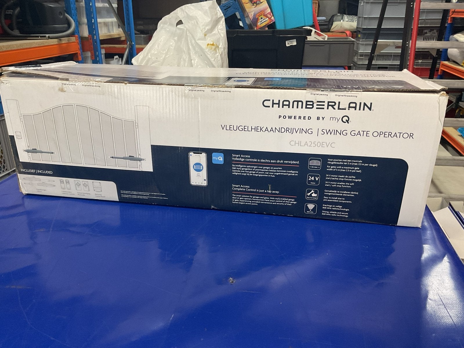 Chamberlain Automatische poort opener nieuw in doos, Ophalen, Nieuw, IJzer, Overige typen