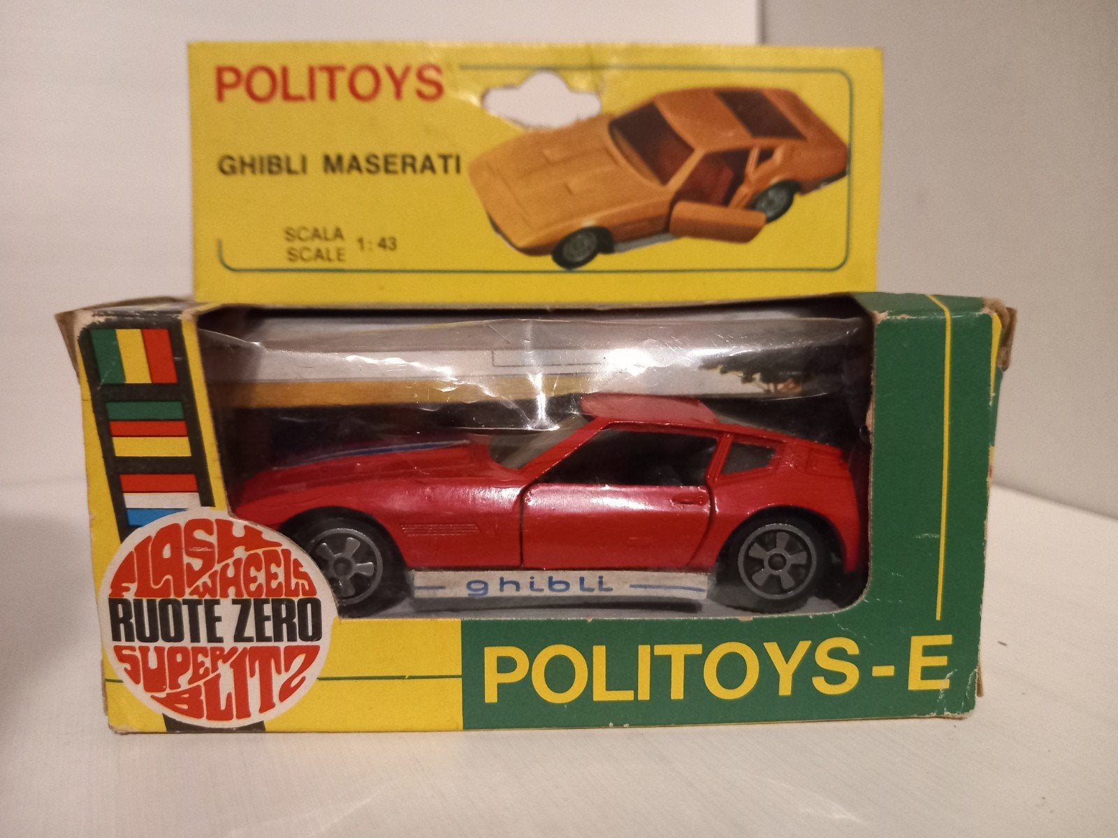 old Poli Toys 1:43 Maserati Ghibli, Hobby en Vrije tijd, Ophalen of Verzenden, Zo goed als nieuw, Auto, Overige merken