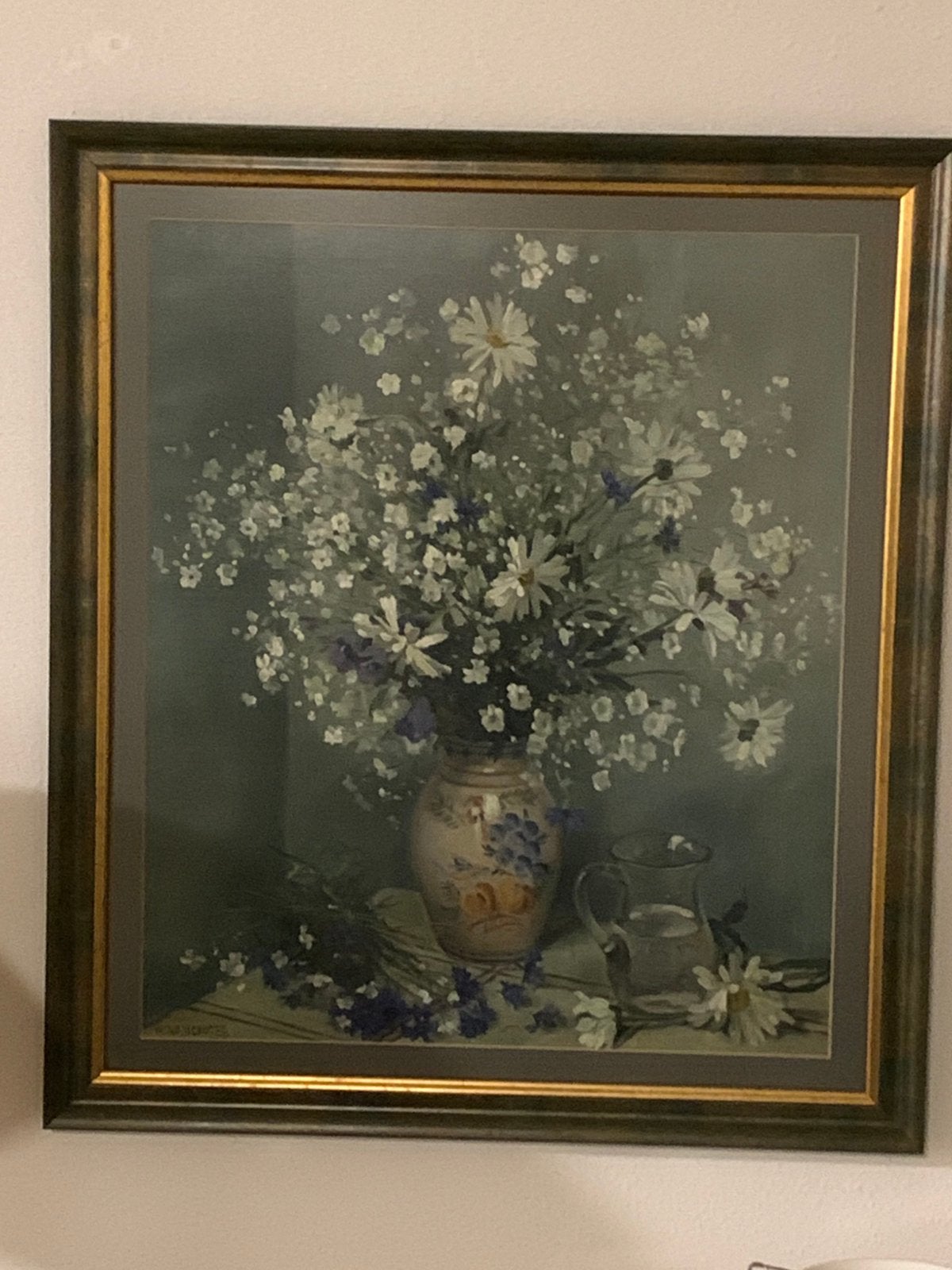 Schilderij Bloem/Vaas stilleven ., Antiek en Kunst, Kunst | Schilderijen | Klassiek, Ophalen