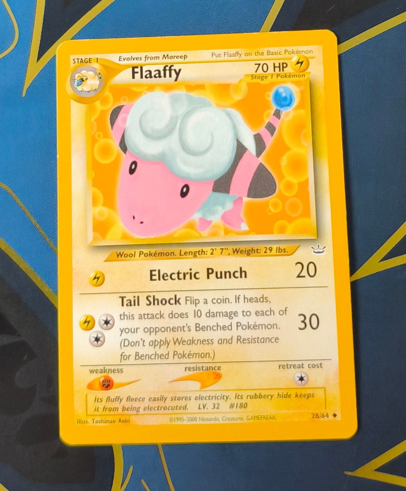 Pokémon Kaart Flaaffy 28/64 Neo Revelation, Ophalen of Verzenden, Gebruikt, Losse kaart