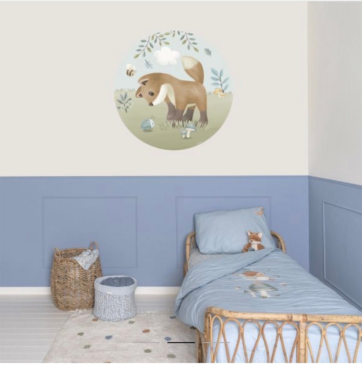 Little Dutch Wallpaper Circle Vos Forest Friends, Huis en Inrichting, Woonaccessoires | Wanddecoraties, Meerkleurig, Papier/karton
