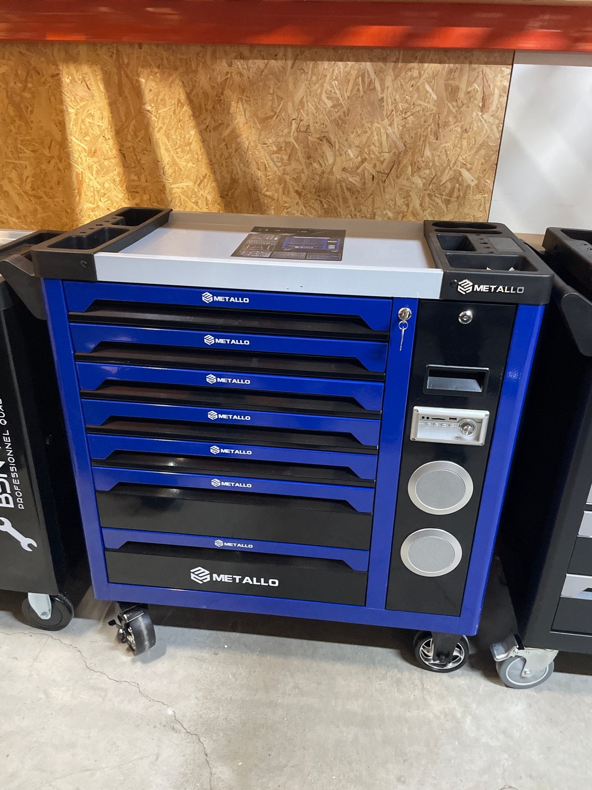 Metallo Gereedschapswagen met 6 gevulde laden en Bluetooth, Ophalen, Nieuw, Gereedschapsopslag, Metallo