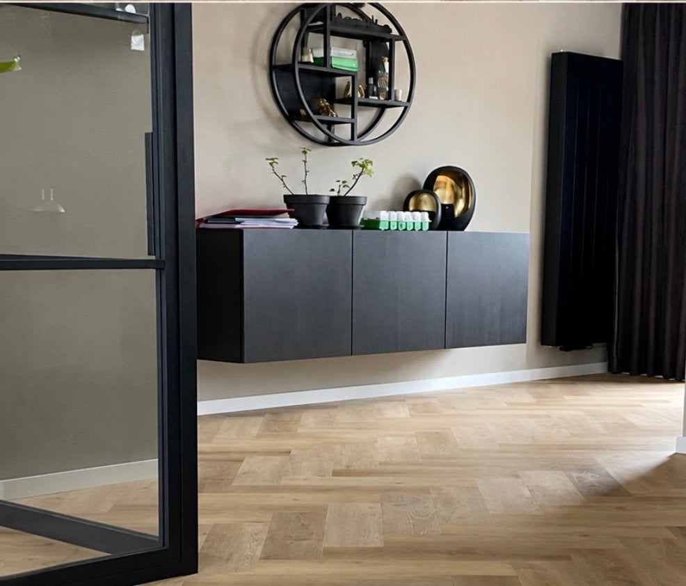 IKEA Besta TV-meubel/wandkast zwartbruin, Ophalen, Gebruikt, 150 tot 200 cm, 25 tot 50 cm