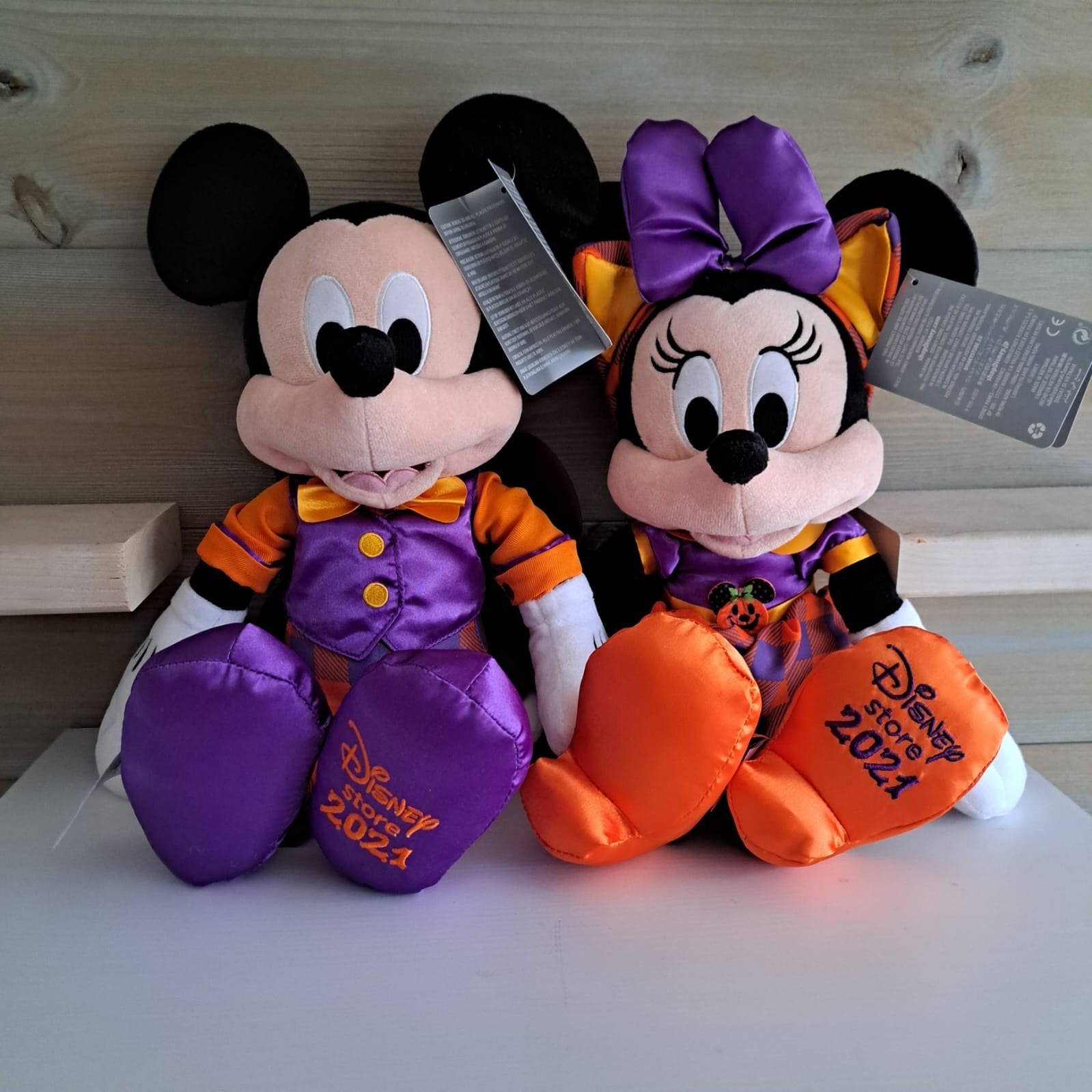 Disney set Mickey en Minnie Halloween pluche, Verzamelen, Ophalen of Verzenden, Mickey Mouse, Nieuw, Knuffel