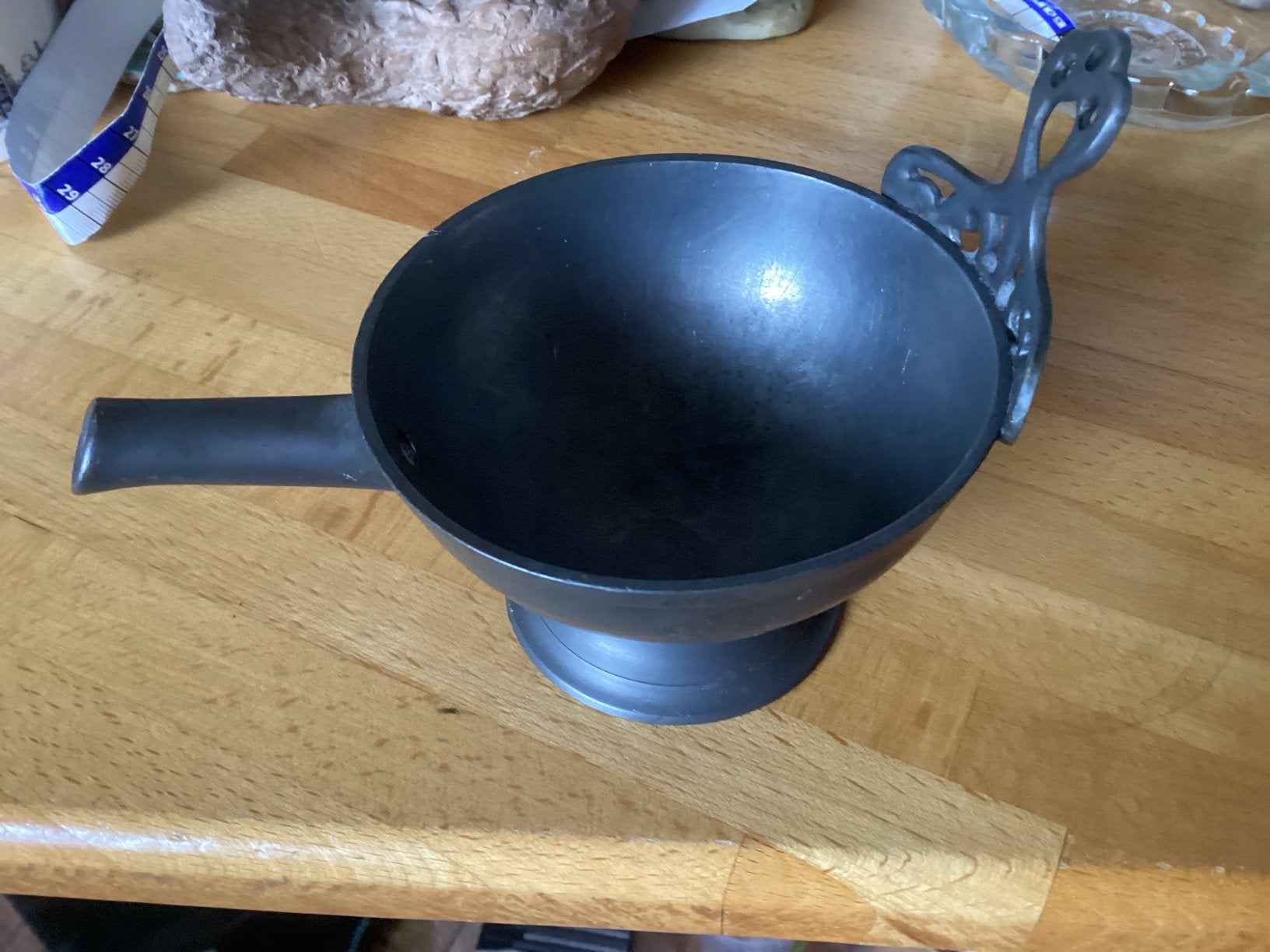 Tinnen bakje hoog va steel 9.5 cm, Ophalen of Verzenden