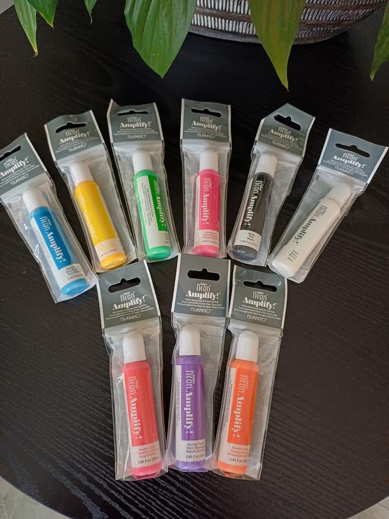 Tsukineko neon amplify, 9 kleuren, nieuw., Ophalen of Verzenden, Nieuw