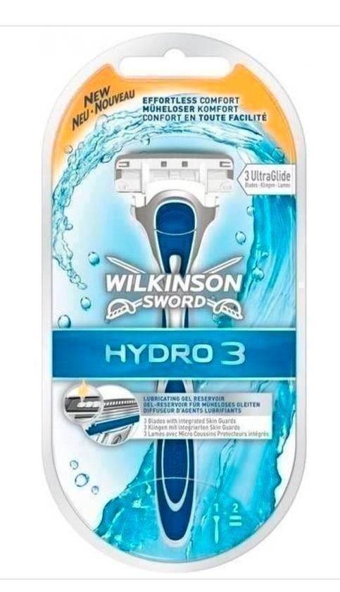 Wilkinson Hydro 3 Apparaat + 2 scheermesjes (2 voor €10,-), Ophalen of Verzenden, Nieuw, Gehele gezicht, Verzorging