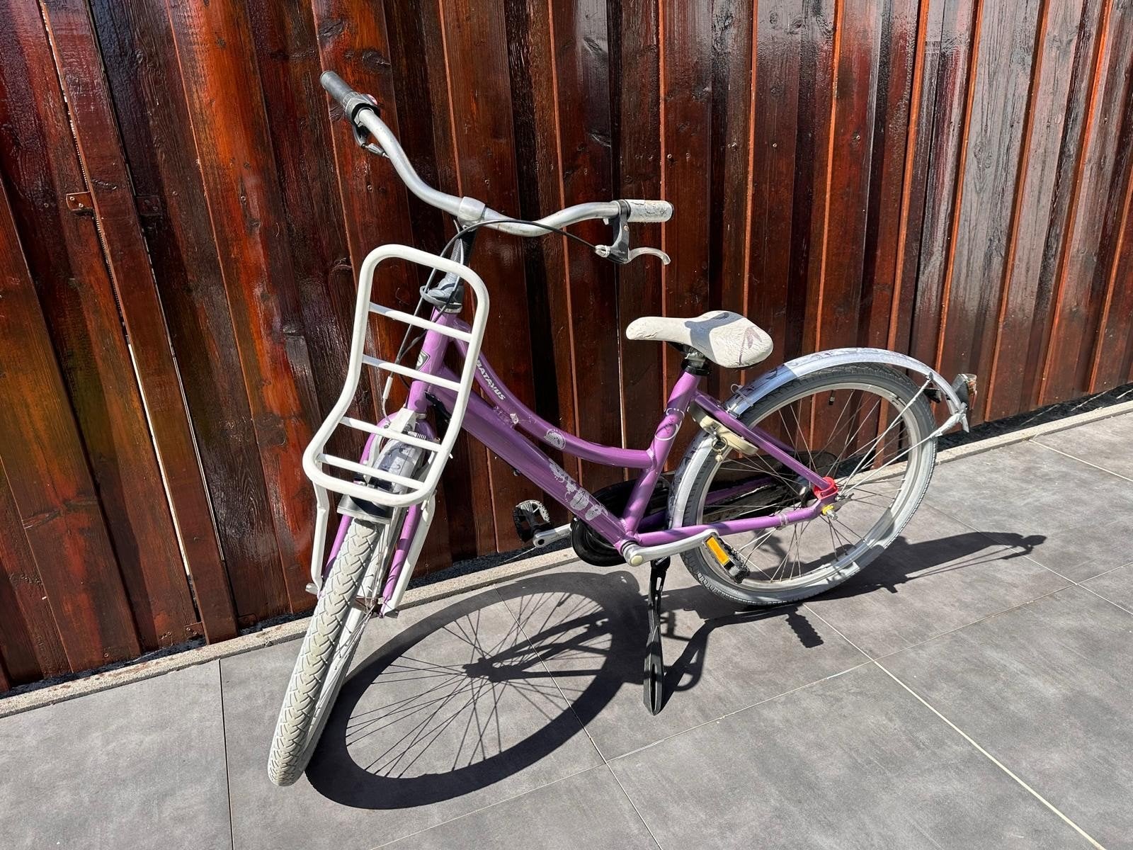 Batavus kinderfiets 24 inch paars, Ophalen, Gebruikt, Velgrem, Versnellingen