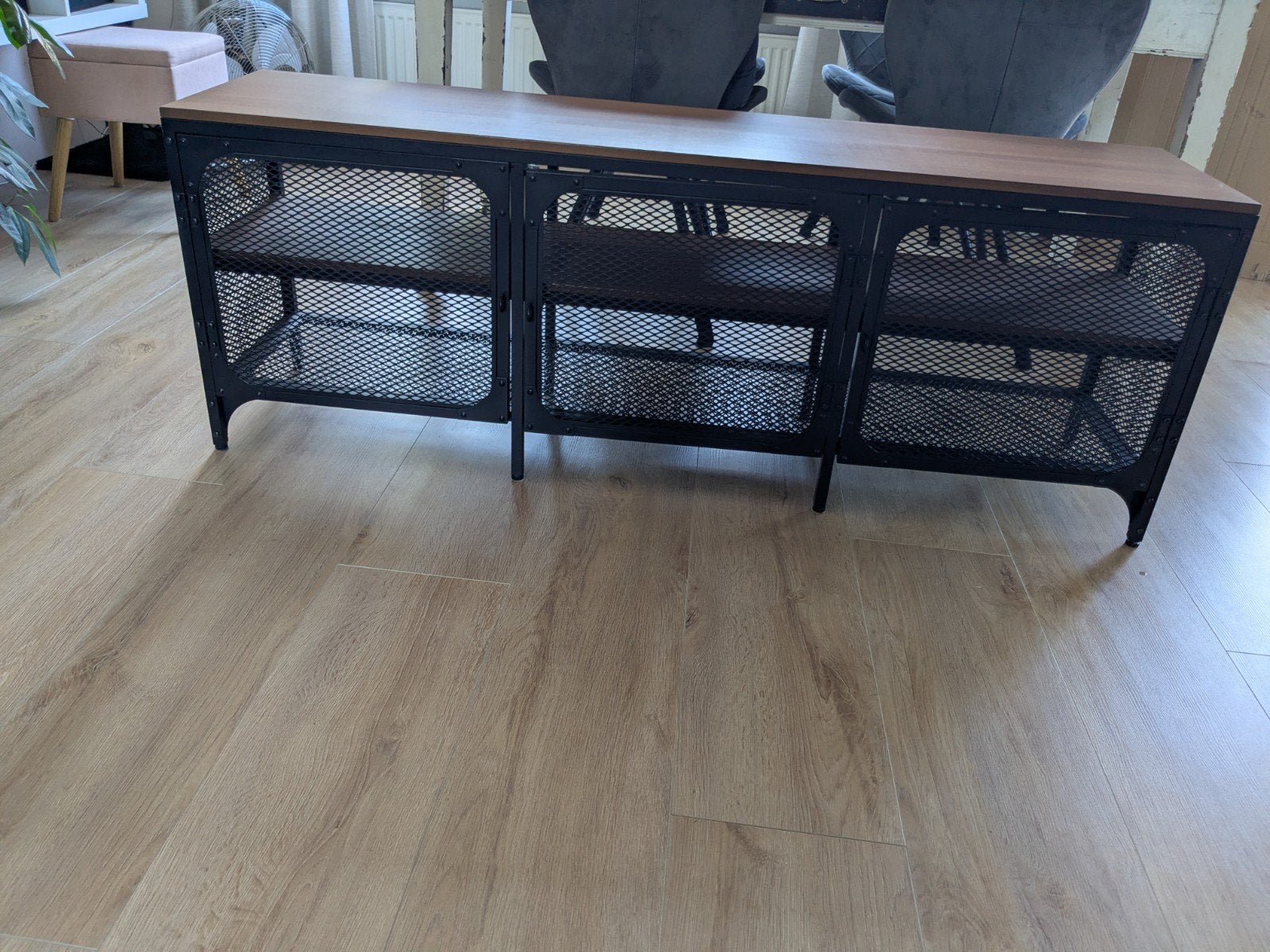IKEA FJÄLLBO TV-meubel, zwart, zo goed als nieuw, Huis en Inrichting, Kasten | Televisiemeubels, 100 tot 150 cm, Zo goed als nieuw