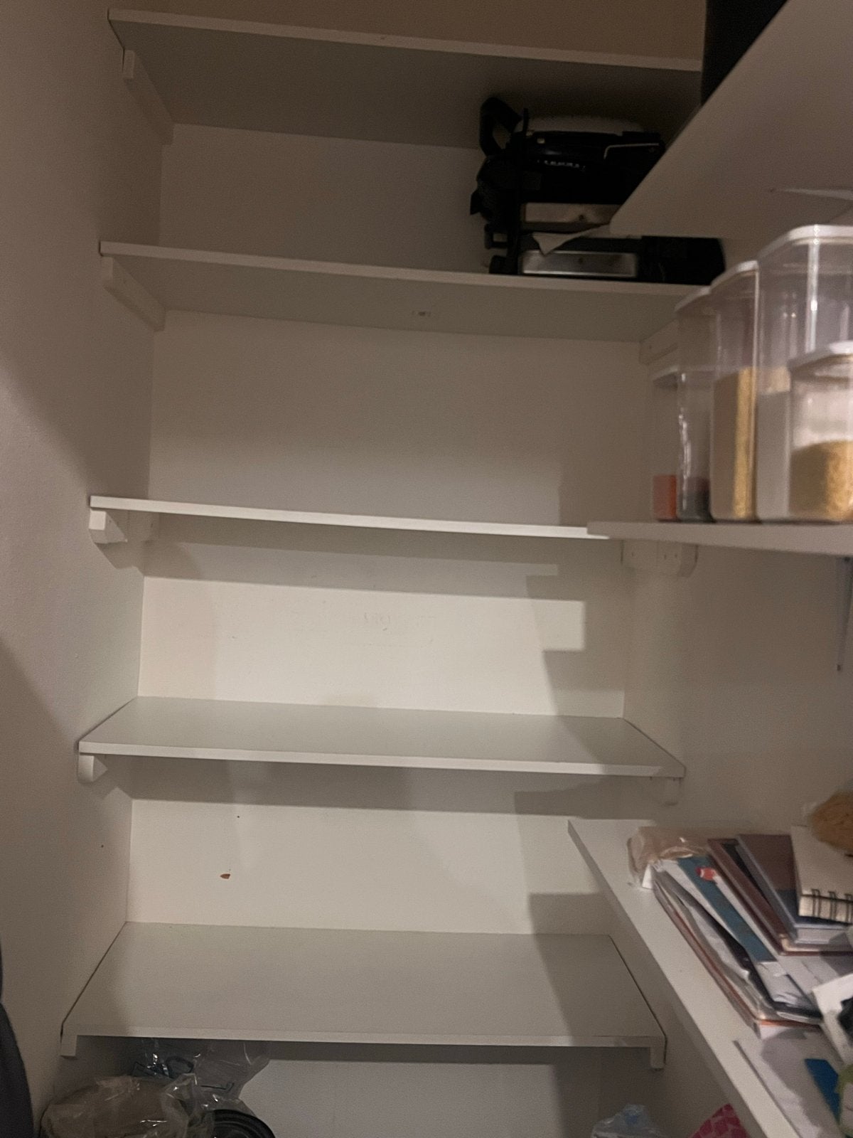 Witte wandplanken voor kast of berging, Ophalen, Gebruikt