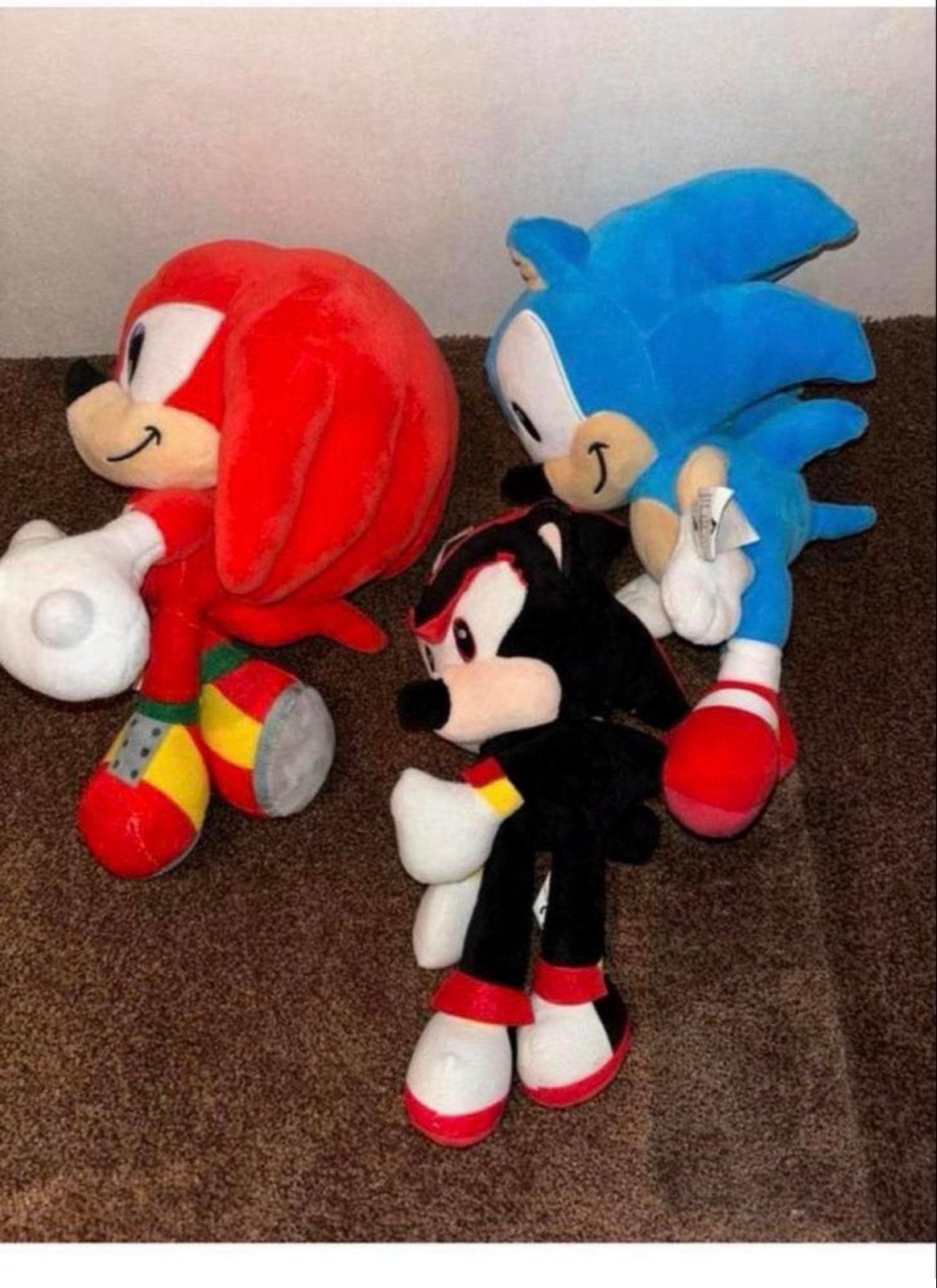 Sonic, Shadow & Knuckles Knuffel Set - Hedgehog Collectie, Overige karakters, Overige typen, Nieuw, Ophalen of Verzenden