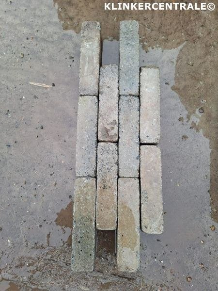 300m2 grijs zwart gemêleerd betonkl. 6x8x24cm lang/waalform., Bij dit gebruikte product niet meer te achterhalen., Gebruikt, Verzenden