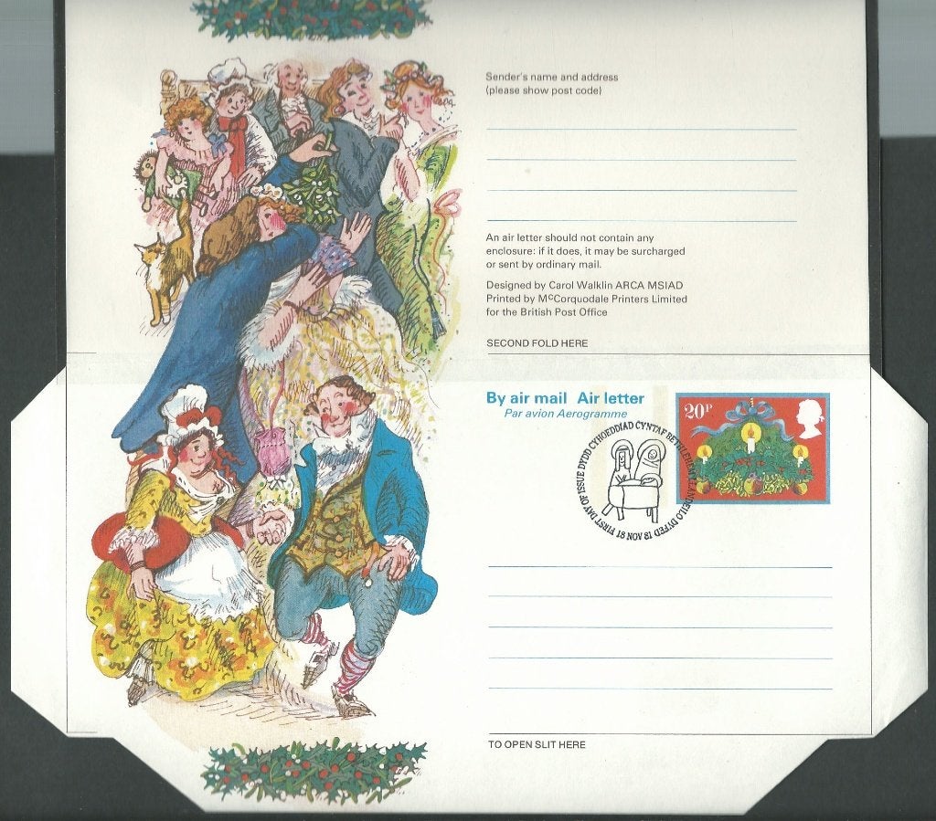 ENGELAND 1981 20p. Kerstmis airletter, greiner: 97/michel:, Verzenden, Gestempeld