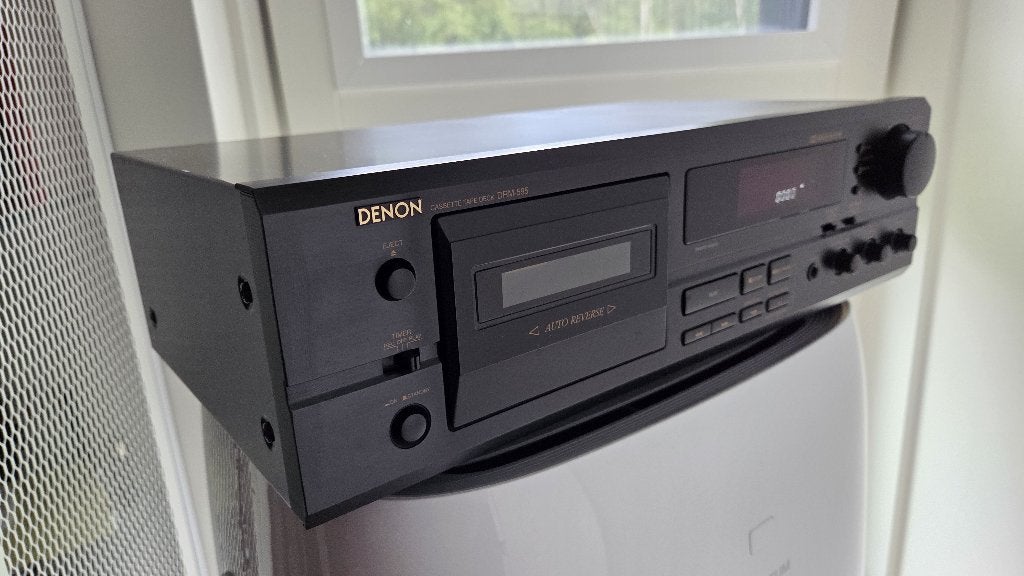 Denon DRM-595 | Cassettedeck | Zwart | In nette staat, Audio, Tv en Foto, Cassettedecks, Ophalen of Verzenden, Enkel, Denon, Tiptoetsen