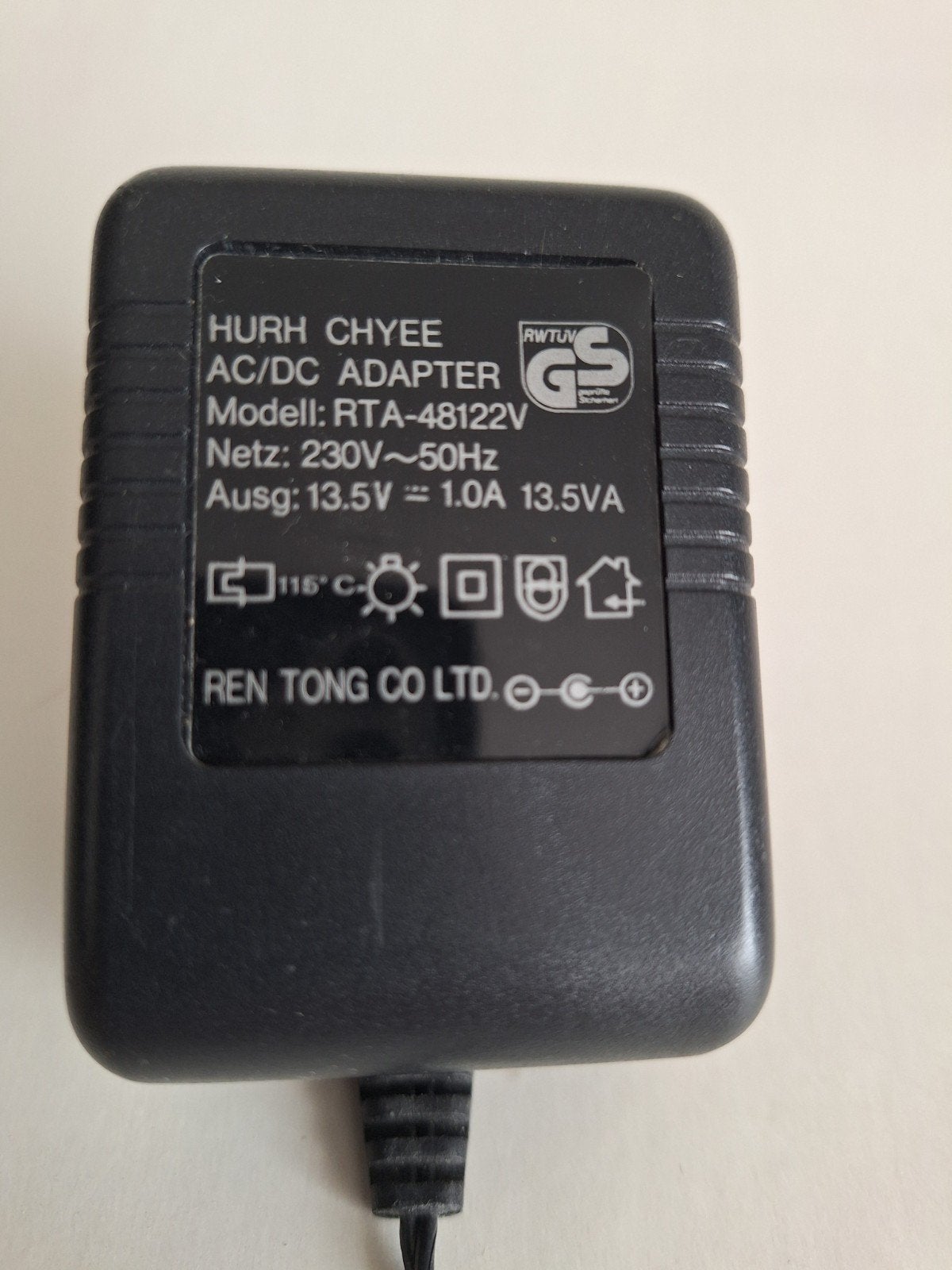 HURH CHYEE AC/DC ADAPTER RTA-48122V 13.5V 1.0A, Audio, Tv en Foto, Ophalen of Verzenden