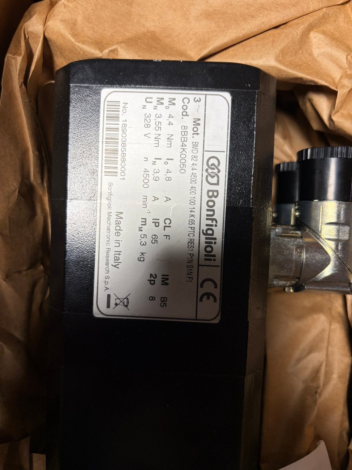 Bonfiglioli BMD 82.4 servomotor 8BB4K0050 nieuw in doos, Ophalen of Verzenden, Nieuw