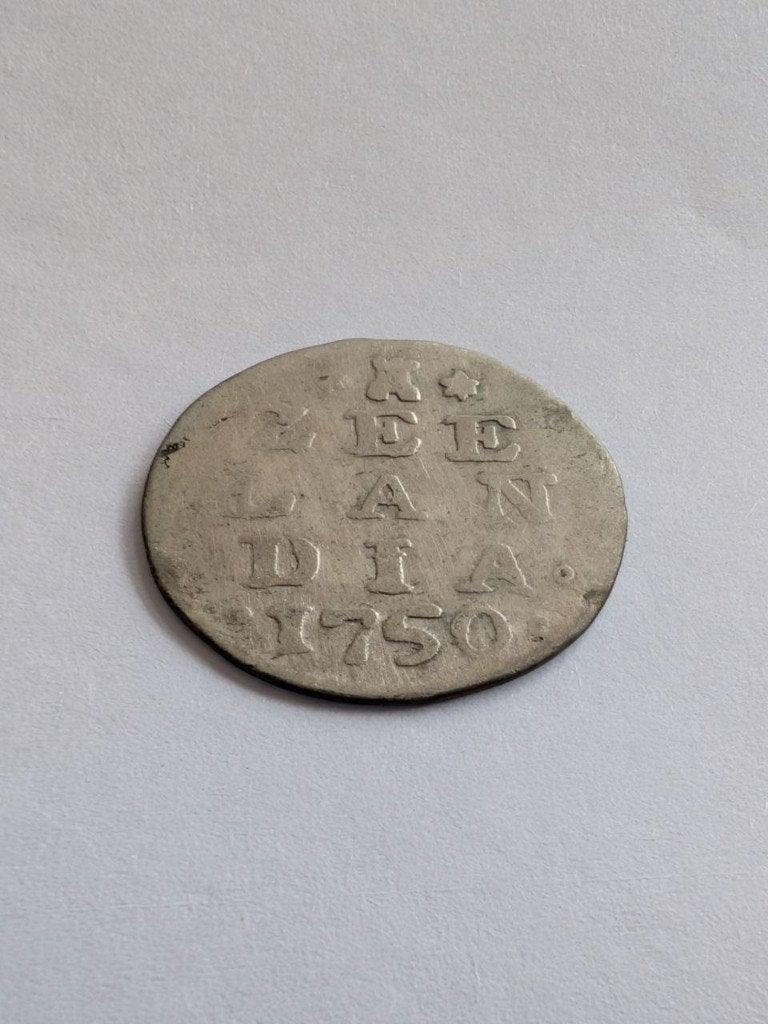 Zeeland. Dubbele stuiver 1750, Vóór koninkrijk, Zilver, Ophalen of Verzenden, 10 cent