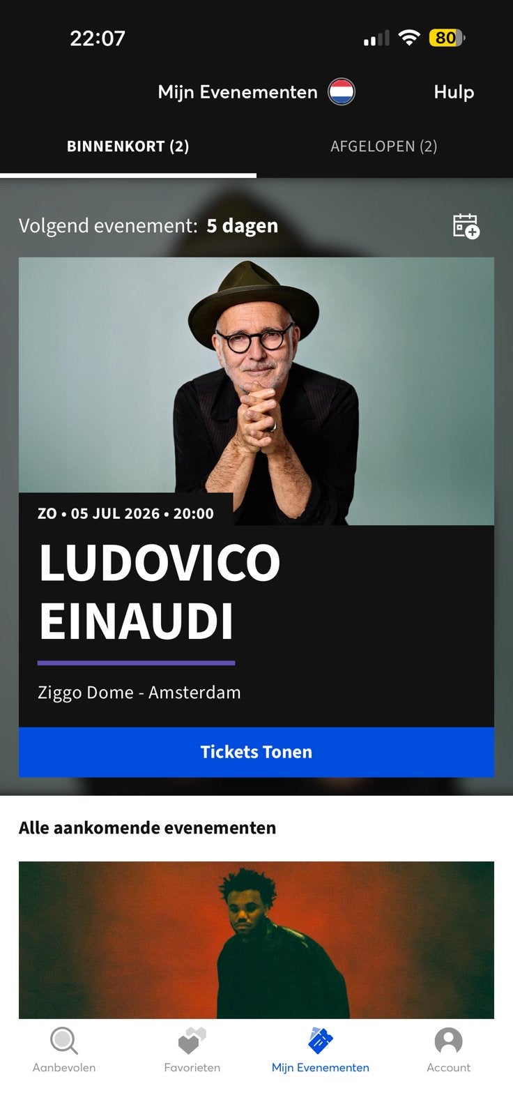 Ticket voor Ludovico Einaudi op 5 juli, Eén persoon, Juli, Instrumentaal