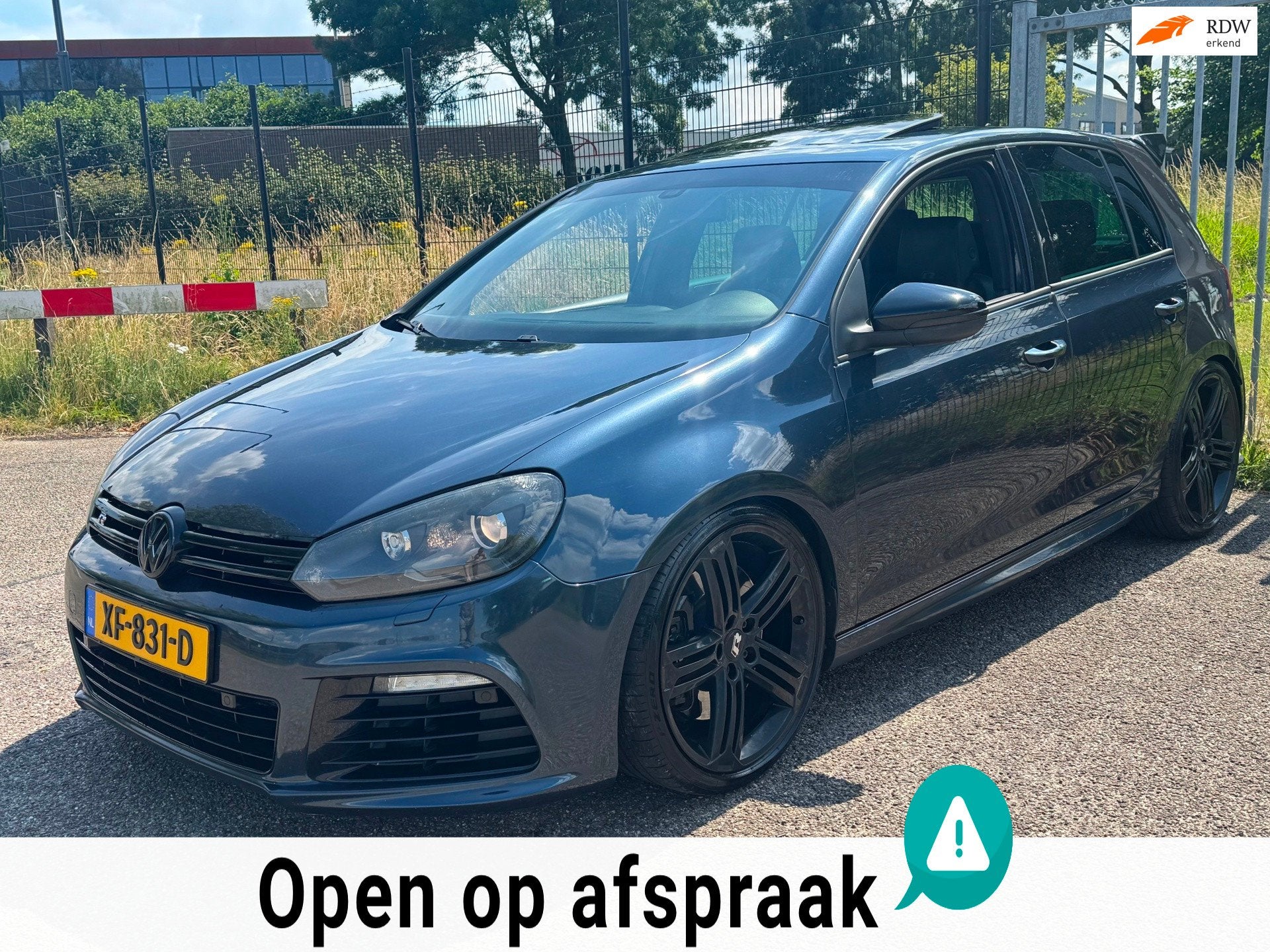 Volkswagen Golf 2.0 R 4-Motion Opendak DSG Xenon Leder 19inc, Gebruikt, 4 cilinders, 1984 cc, Blauw