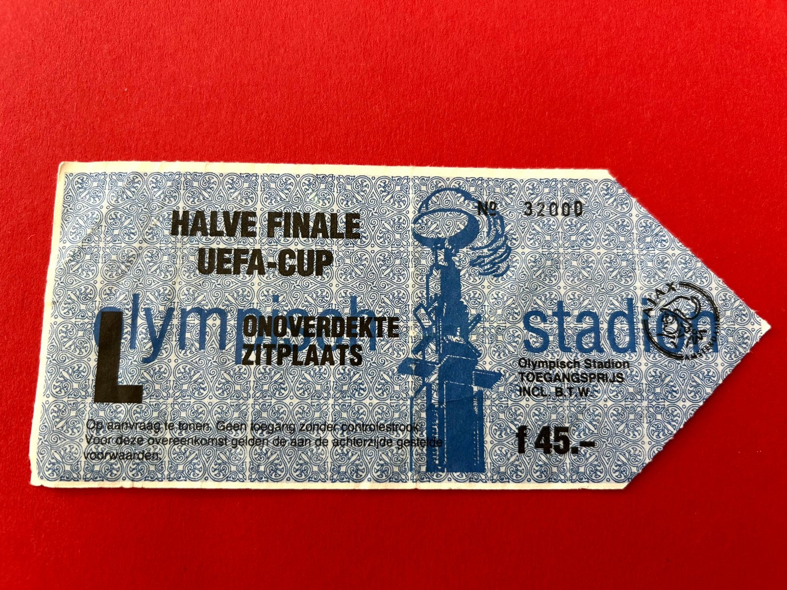 ticket 1/2 Finale ECIII 1992 AJAX-GENUA, Verzamelen, Ophalen of Verzenden, Gebruikt, Ajax, Overige typen