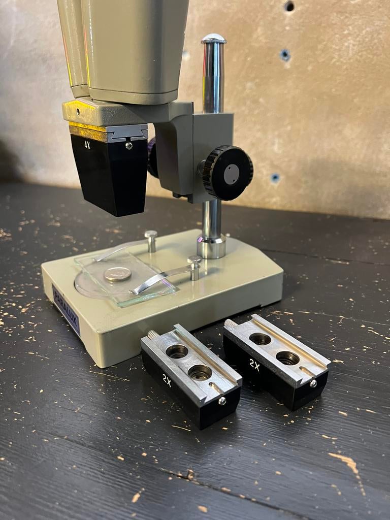 Oude Paralux stereo microscoop 40 x, Stereomicroscoop, Ophalen of Verzenden, Zo goed als nieuw, Minder dan 400x