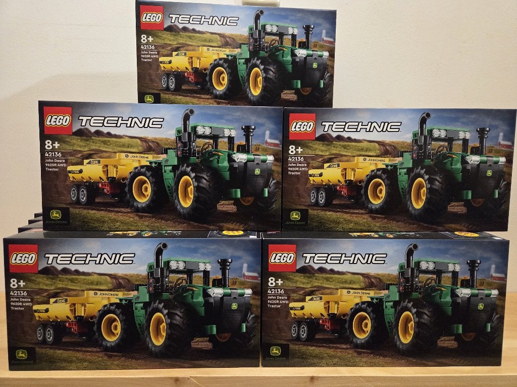 (GESEALD) 15x Lego 42136 John Deere 9620R 4WD Tractor, Ongeopend/sealed, Lego, Nieuw, Ophalen of Verzenden