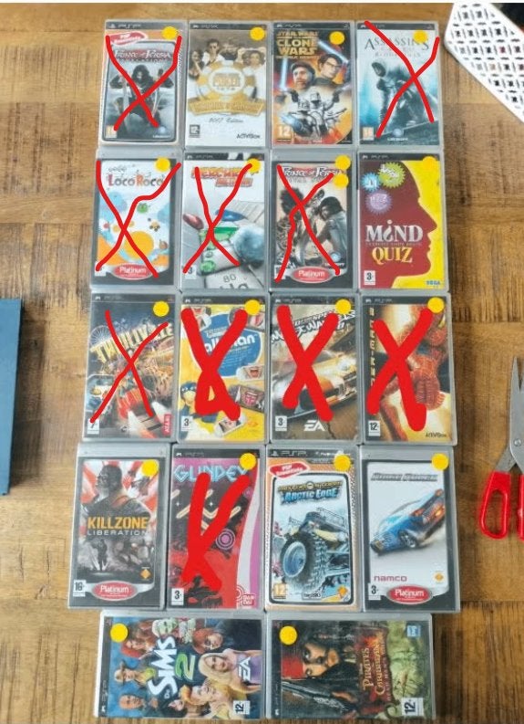 PSP 5 euro titels. Playstation portable games, Gebruikt, Overige genres, 1 speler, Eén computer