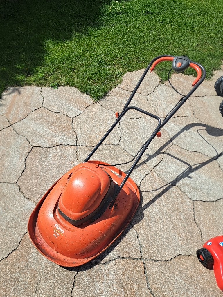 Grasmaaier Flymo turbo 400, Ophalen, Gebruikt, Elektrische grasmaaier, Elektrische starter