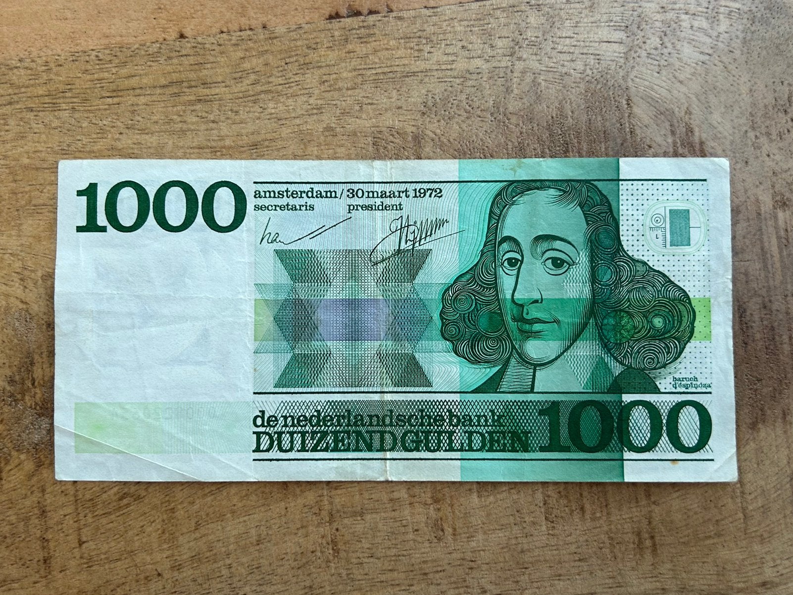 1000 gulden biljet, Spinoza, Ophalen of Verzenden, 1000 gulden