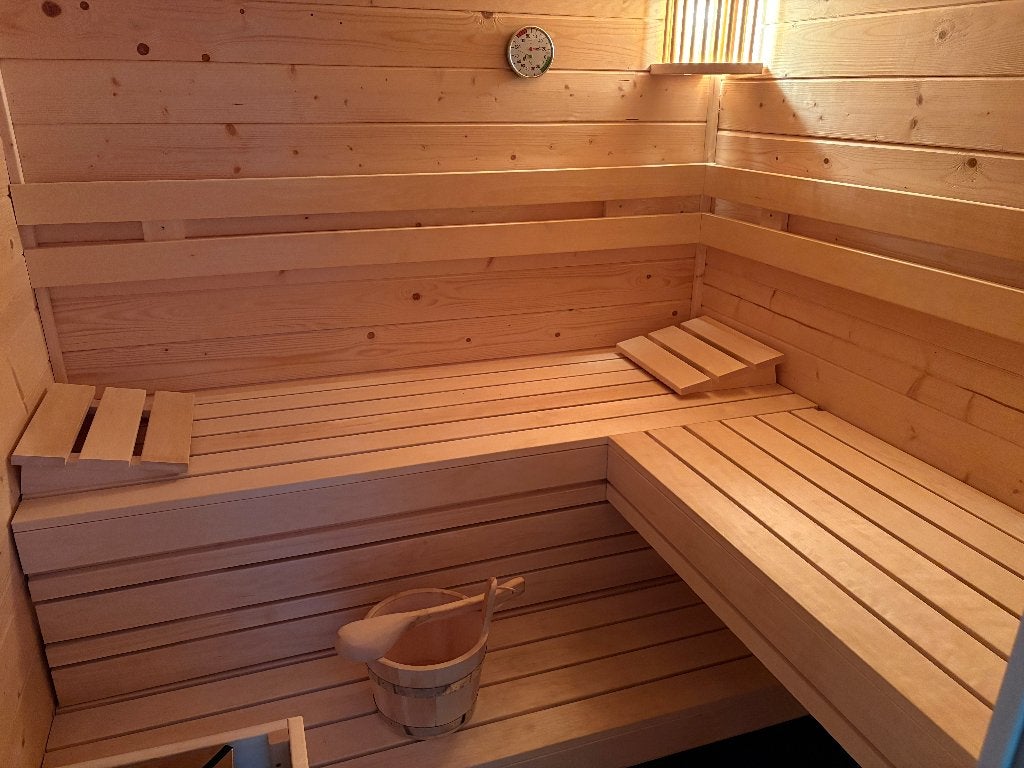 Luxe Finse Sauna, als nieuw, Ophalen, Zo goed als nieuw, Fins of Traditioneel, Complete sauna