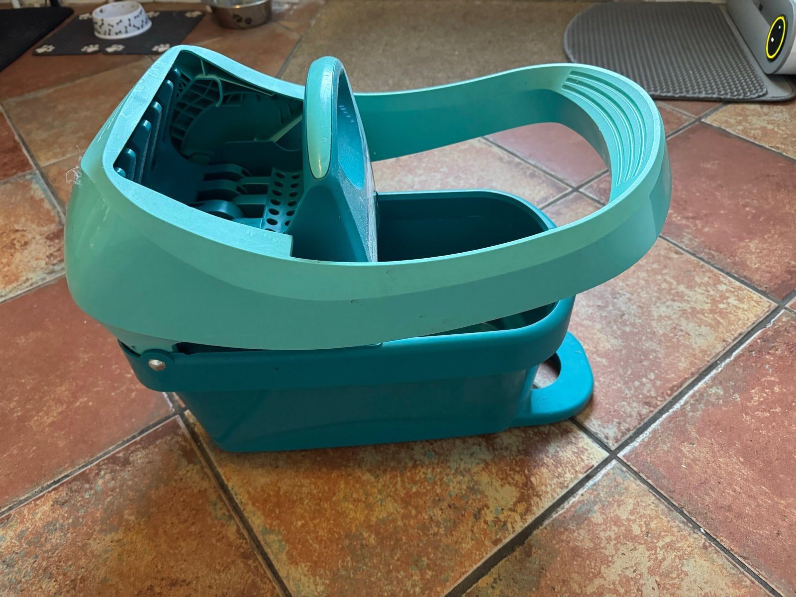 Leifheit Emmer met Wringer - Turquoise, Ophalen of Verzenden, Gebruikt, Kunststof, Met handgreep